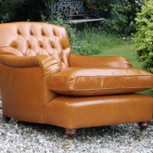 Leather Oxford Study Chair