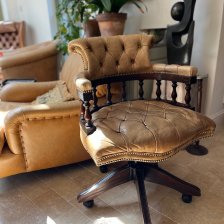 Vintage Leather Captain's Chair
