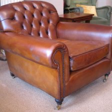 The Buttoned Lansdown Chair in Leather