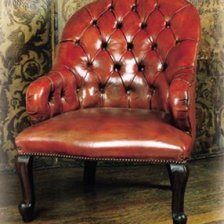 The Spoonback Victorian Chair in Leather