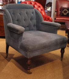 Blue Velvet Chair